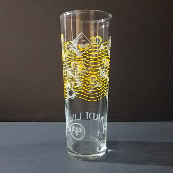 Bacardi Limón Rum Glass 7" Tall Yellow Citrus Design Barware Pint Drink Glass - Picture 4 of 13